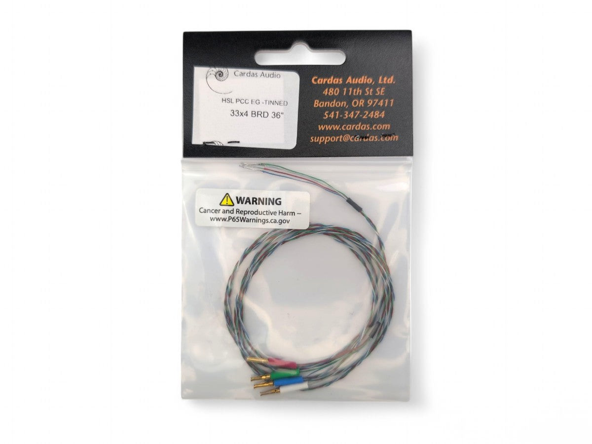 PCC ER Cartridge Clips with 33x4 Cardas Clear Tonearm Wire