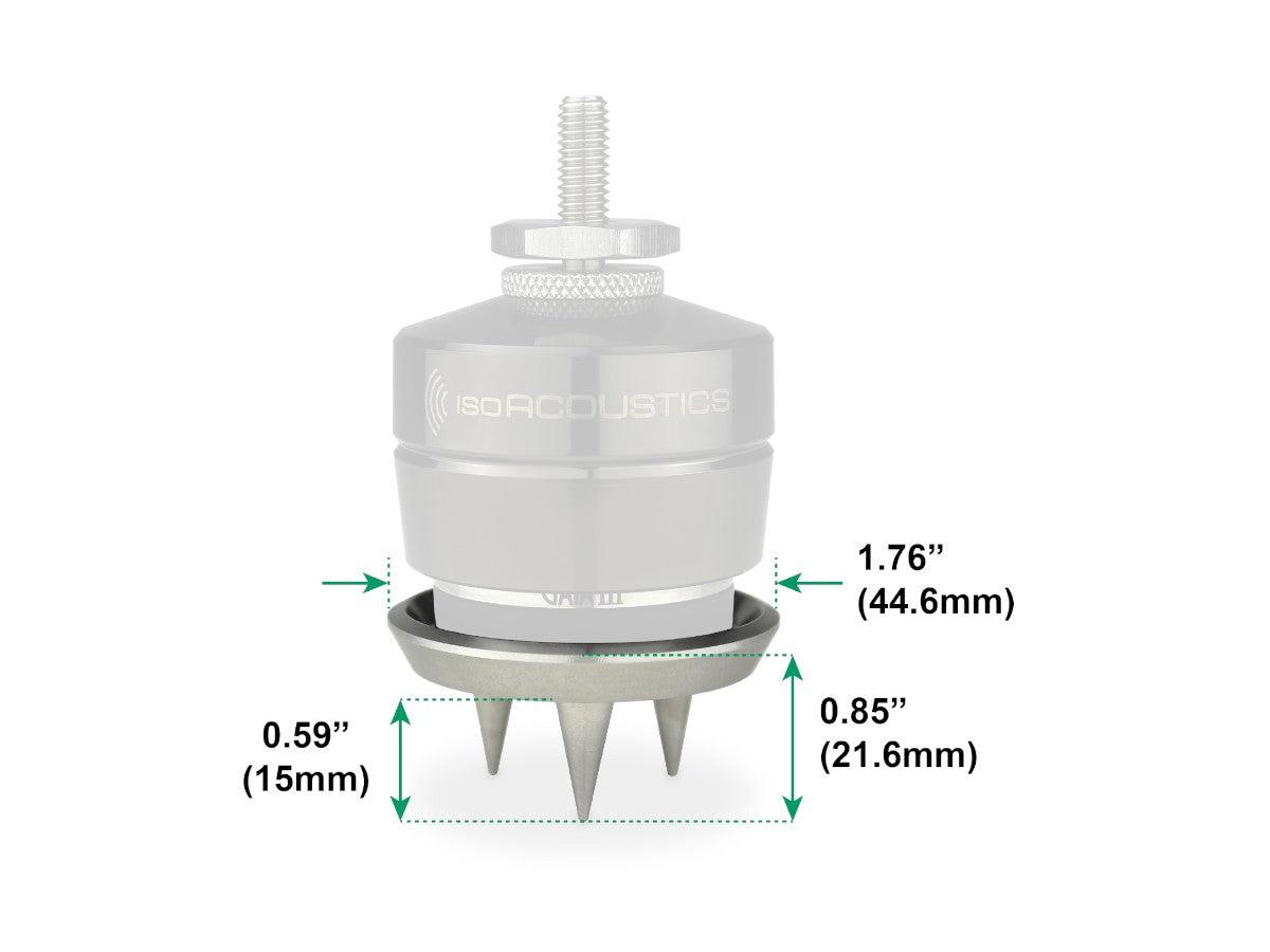 Carpet Spikes for GAIA I, II, III Isolators (4 Pack)