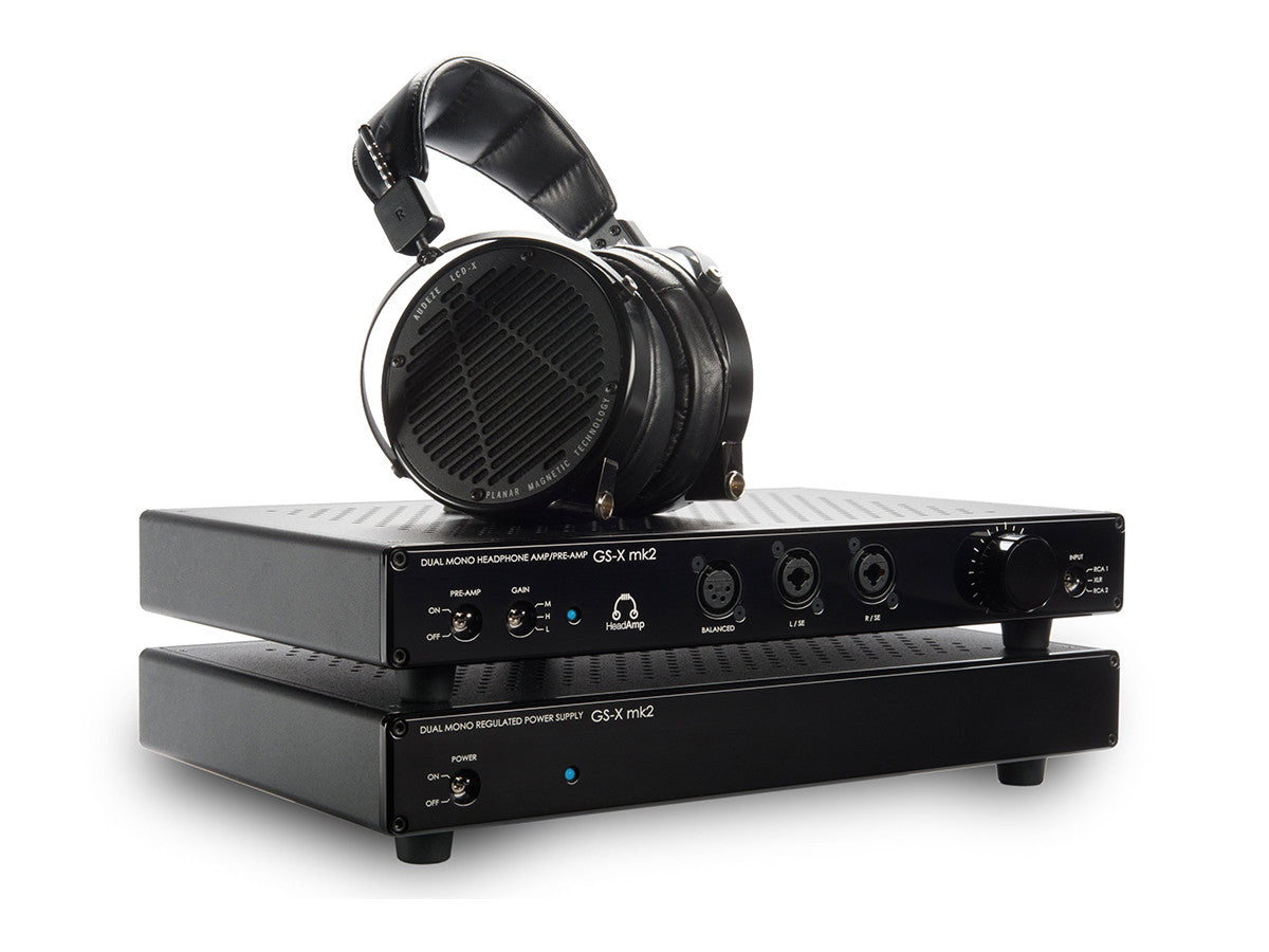 HeadAmp GSX mk2 Black With Headphones