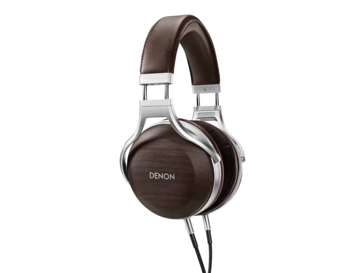 DENON AH-D5200 headphones with Zebrawood cups