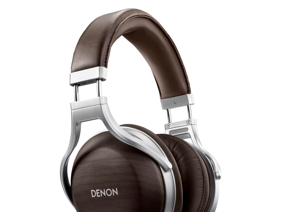 DENON AH-D5200 headphones with Zebrawood cups
