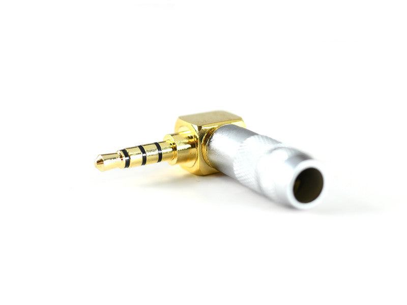 4 pole 3.5mm TRRS Gold Right Angle Mini Connector