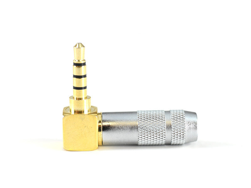 4 pole 3.5mm TRRS Gold Right Angle Mini Connector