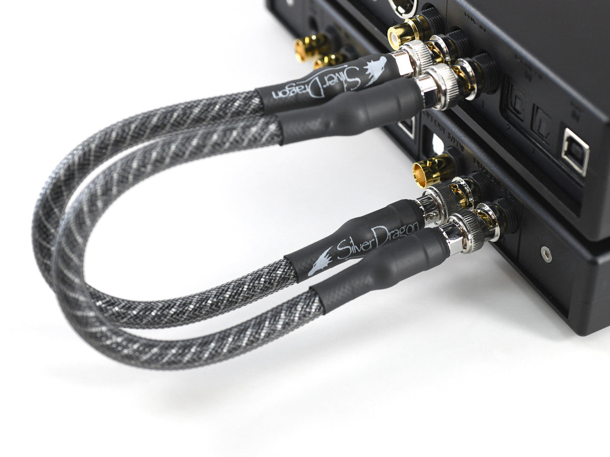 Silver Dragon Coax Digital Cable BNC Cables to connect Chord M Scaler to Hugo TT 2