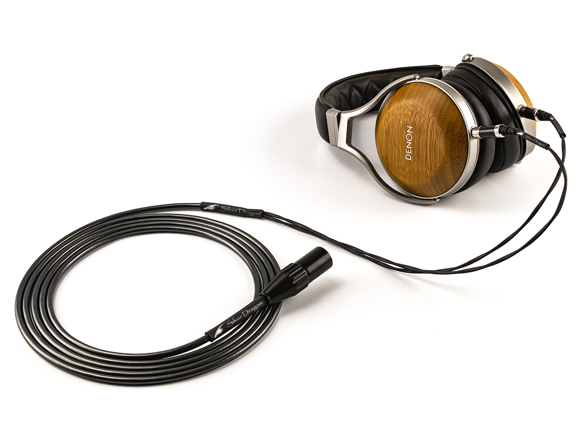Silver Dragon Premium Cable for Denon Headphones | Moon Audio Silver Dragon Premium Cable for Denon Headphones | Moon Audio