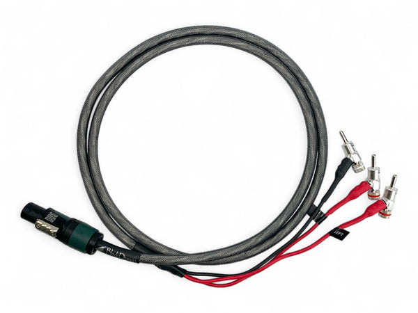 REL 3-Wire Subwoofer Cable – Neutrik Speakon To Spade Ends, By Designacable