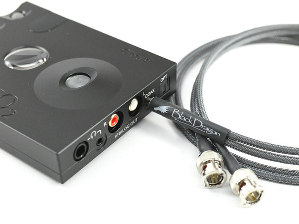 Black Dragon Mini Coax Digital Cable for Chord Mojo 2, Hugo 2 to M