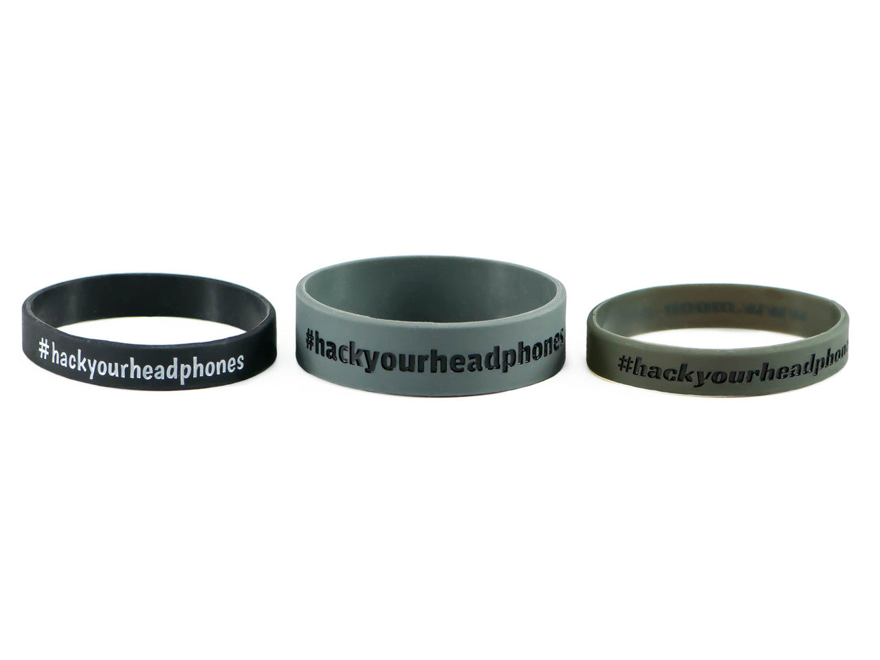 Moon Audio Bands - Small, Large, Medium (Left to Right)