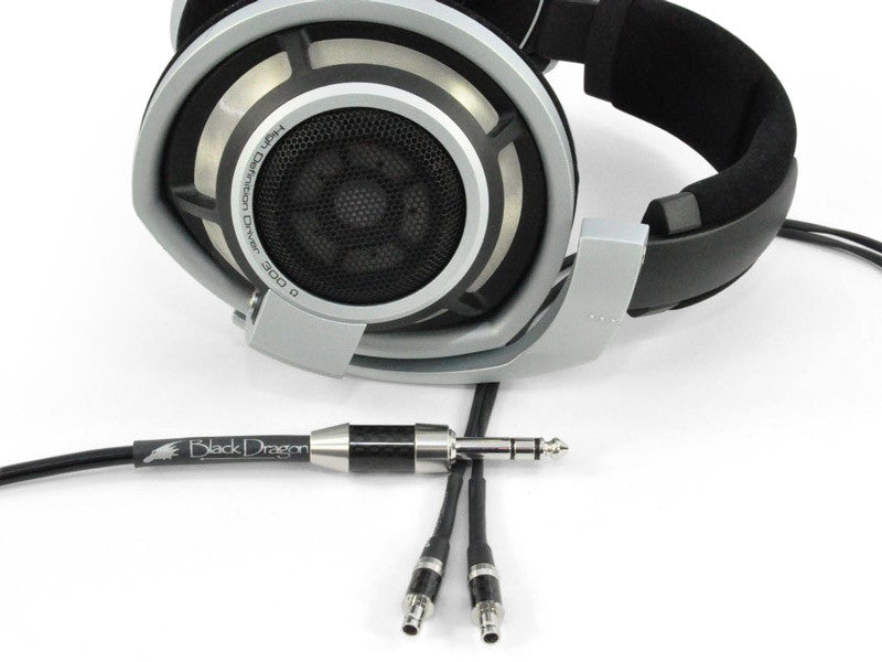 Black Dragon Premium Cable for Sennheiser Headphones: Recessed 2-Pin Barrel (HD800, HD800S, and HD820 Series)