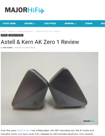 Astell & Kern AK Zero 1 Review