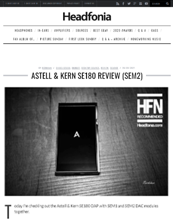 ASTELL & KERN SE180 REVIEW (SEM2) Headfonia
