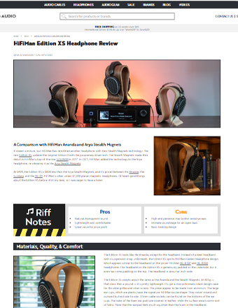 HiFiMan Edition XS Headphone Review