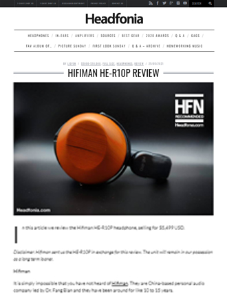 Headphonia HE-R10P Review