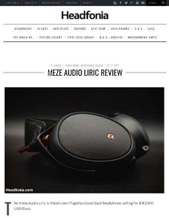 Meze Liric Headphone Review