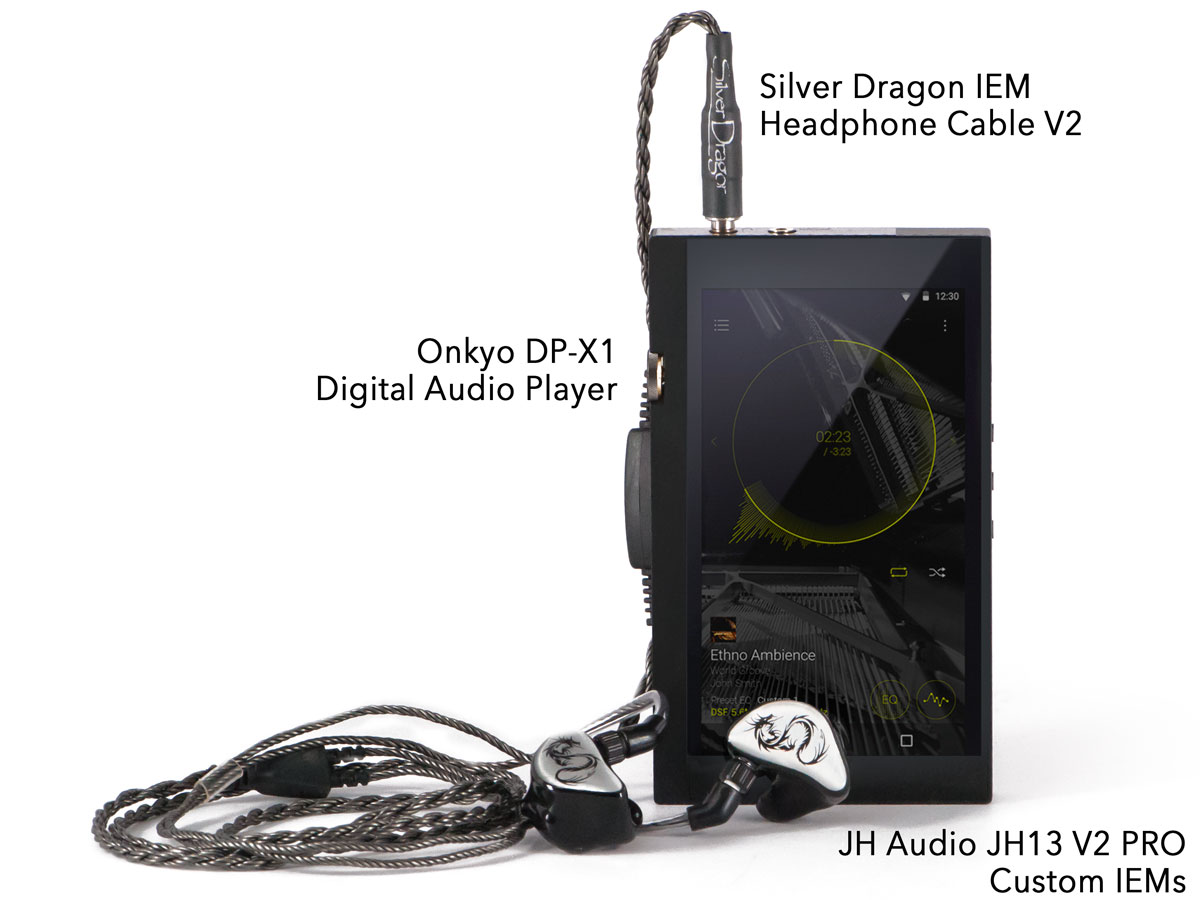 Onkyo DP-X1 Digital Audio Player Silver Dragon IEM V2